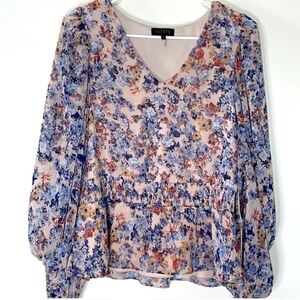 Floral V-Neck Women's Top